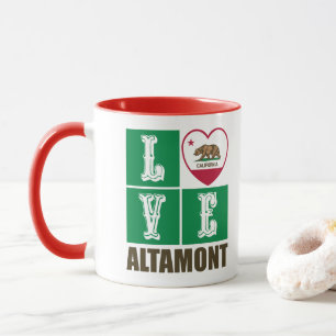 Mug Etat de Californie - Drapeau Coeur Altamont