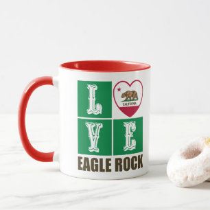 Mug État de Californie Drapeau Heart Eagle Rock