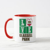 Mug Etat de Californie Drapeau Heart Glassell Park (Gauche)