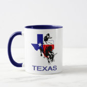 Mug État de cavalier de Taureau de rodéo du Texas (Gauche)