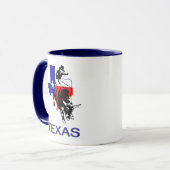 Mug État de cavalier de Taureau de rodéo du Texas (Devant gauche)