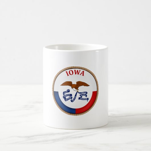 Mug État de joint de drapeau d'Iowa (Centre)