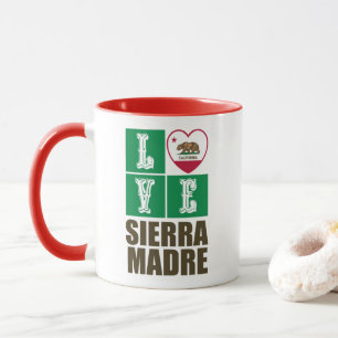 Mug Etat de la Californie Drapeau Heart Sierra Madre