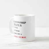 Mug État de la relation Infirmière cardiaque (Devant gauche)