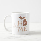 Mug État de Silhouette de cuivre du Michigan (Gauche)