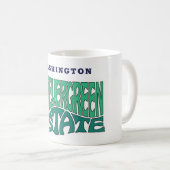Mug État de Washington Pseuname Word Art (Devant droit)