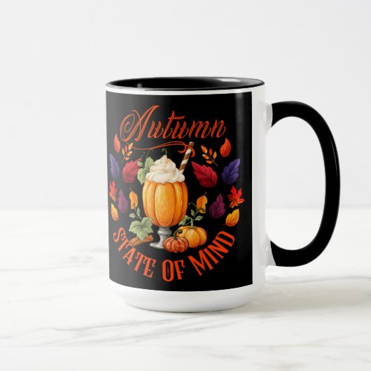 Mug État D'Esprit Noir Automne (Droite)