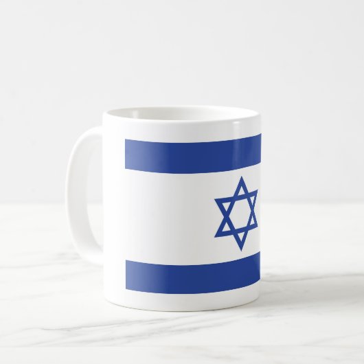 Mug Etat d'Israël Drapeau, Étoile de David Juifs (Devant gauche)