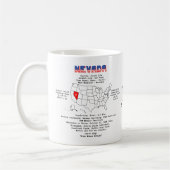 Mug Etat Nevada Américain sur une carte et des informa (Gauche)