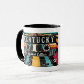 Mug État rétro du Kentucky. (Devant gauche)