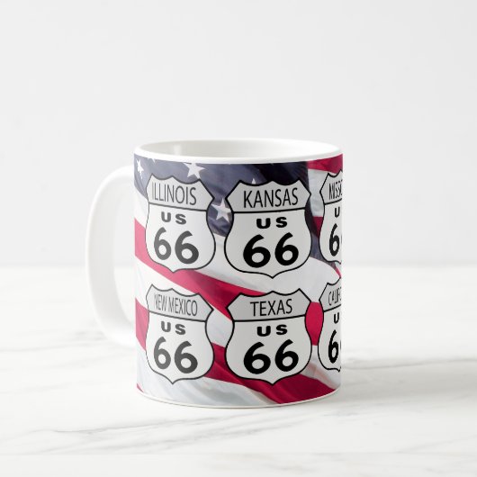 Mug États de l'itinéraire 66 (Devant gauche)