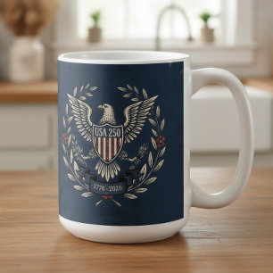 Mug États-Unis 250 Aigle patriotique motif héritage Na