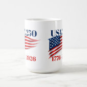 Mug États-Unis 250 ans d'indépendance 1776 2026 (Centre)