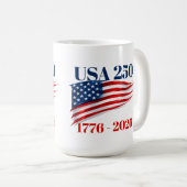 Mug États-Unis 250 ans d'indépendance 1776 2026 (Devant droit)