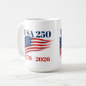 Mug États-Unis 250 ans d'indépendance 1776 2026 (Devant gauche)