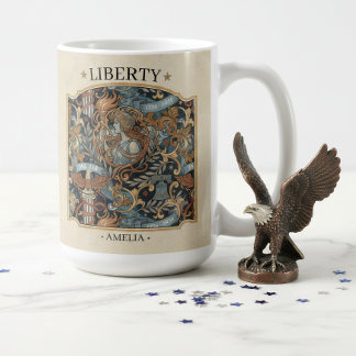 Mug États-Unis 250 Liberty Art Nouveau Motif Bordure I