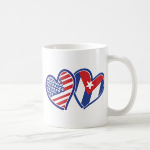 Mug États-Unis CUBA - Coeurs du drapeau
