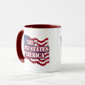 Mug États-Unis d'Amérique avec drapeau en détresse (Devant gauche)