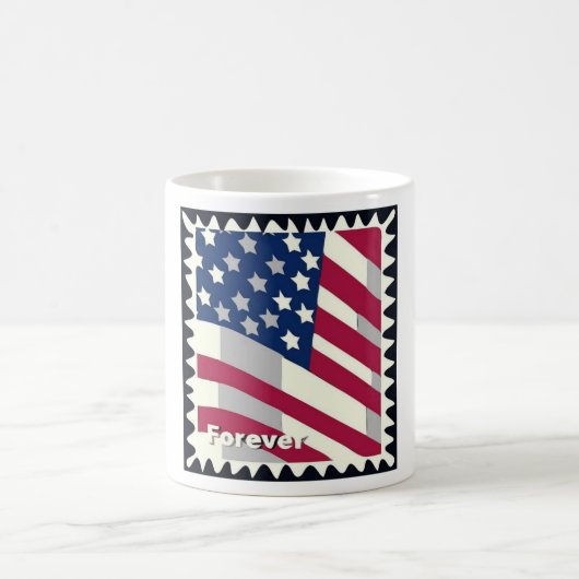 MUG ÉTATS-UNIS D'AMÉRIQUE DRAPEAU FOREVER STAMP (Centre)