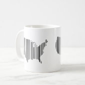 Mug États-Unis d'Amérique en code-barres (Devant gauche)