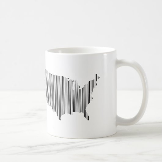 Mug États-Unis d'Amérique en code-barres (Droite)