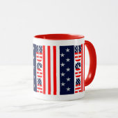 Mug États-Unis Drapeau Stars & Stripes Personnalisé De (Devant droit)