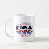 Mug Etats-Unis drapeau texte parties scintillant feux  (Gauche)