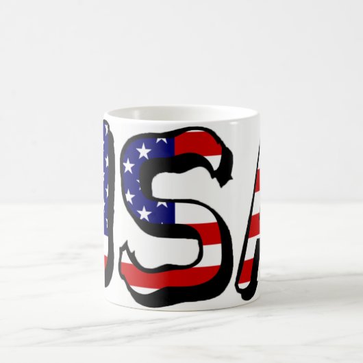 Mug États-Unis écrasés sur le drapeau américain (Centre)