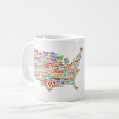 Mug États-Unis et villes (Devant gauche)