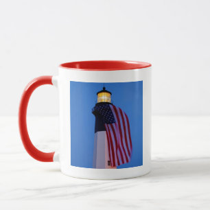 Mug États-Unis, Géorgie, Tybee Island, Drapeau en bern