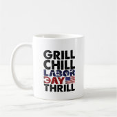 Mug Etats-Unis Grill Chill Fête du Travail Thrill BBQ  (Gauche)