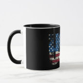 Mug Etats-Unis gruner la conception de texte avec drap (Gauche)