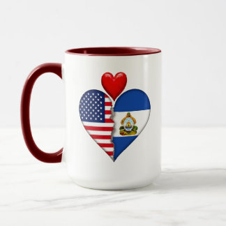 Mug États-Unis Honduras Cœur drapeaux Patrimoine hispa