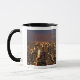 Mug États-Unis, Illinois, Chicago: Vue en soirée de