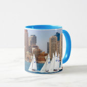 Mug États-Unis, Massachusetts. Skyline du front de mer (Devant droit)