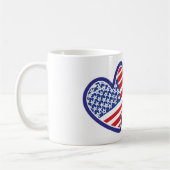 Mug États-Unis Mexique Coeur Flags (Gauche)