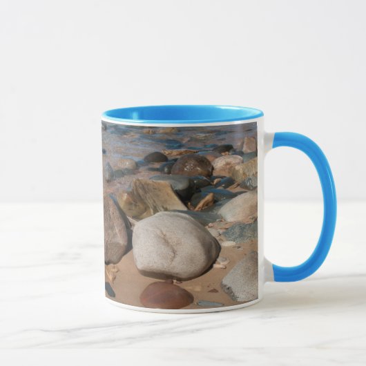 Mug États-Unis, Michigan. Boulders Arrondis Sur 20 Km (Droite)