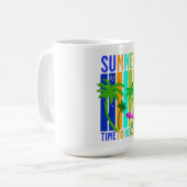 Mug Été à la Plage – Graphisme Rétro Surf Vibes (Devant gauche)