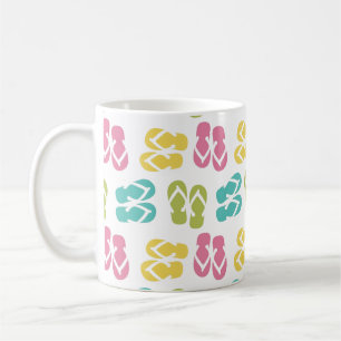 Mug Été amusant pastel flip flop sandpper sandpper mot
