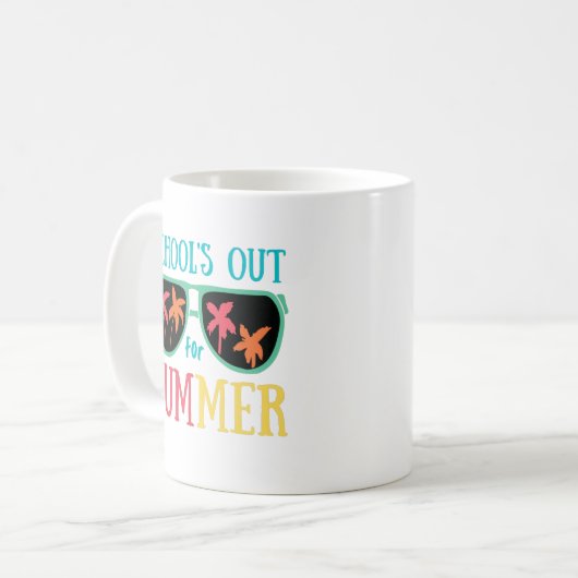 Mug Été Arc-En-Ciel Dernier Jour De L'École Enseignant (Devant gauche)