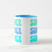 Mug Été Été Été Rétro Bleu (Centre)