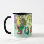 Mug été fleurs tropicales (Gauche)