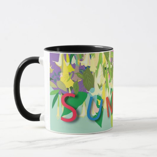 Mug été fleurs tropicales (Gauche)
