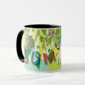 Mug été fleurs tropicales (Devant gauche)