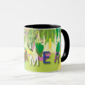 Mug été fleurs tropicales (Devant droit)