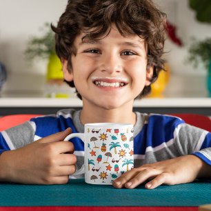 Mug Été Motif sans couture Arrière - plan