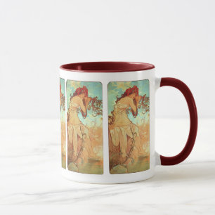 Mug Été par Alphonse Mucha