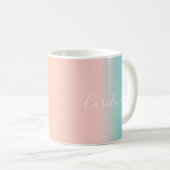 Mug Été Pastel Gradient | Nom de script personnalisé (Devant droit)