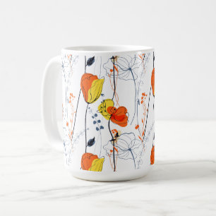 Mug Été tropical   Belles fleurs jaunes Design