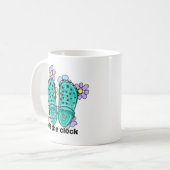 Mug Éteins et fleurs en caoutchouc de l'horloge (Devant gauche)